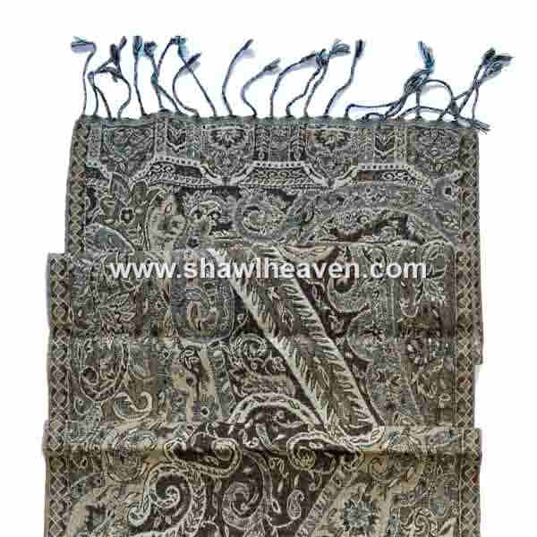 muted grey paisley scarves wholesale